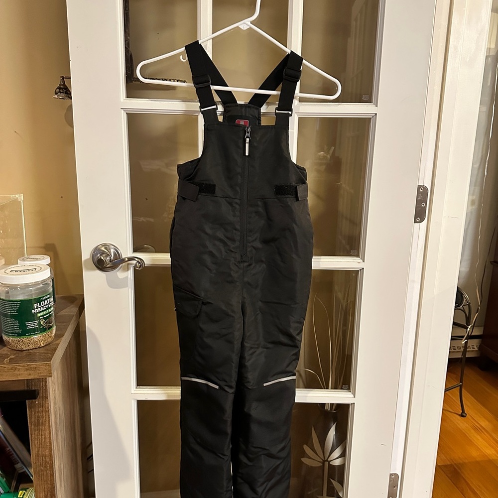 Kids SwissTech Bkack Snow Bib Overalls